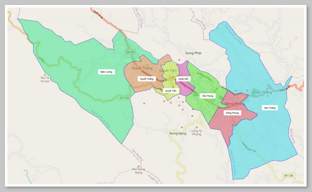 Bản đồ hành chính thành phố Lai Châu